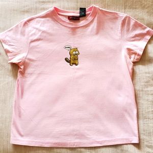 Women's Graphic T-shirt Cute Beaver